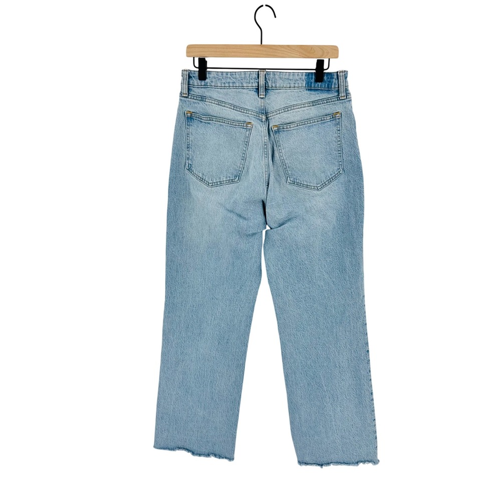 Abercrombie & Fitch 90s Relaxed Jeans Light Wash 30 Curve Love High Rise Raw Hem - Picture 2 of 10